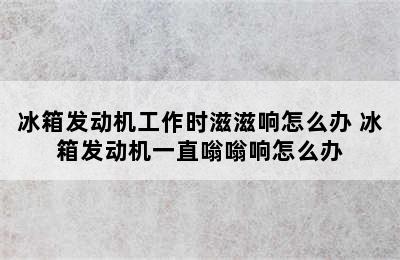 冰箱发动机工作时滋滋响怎么办 冰箱发动机一直嗡嗡响怎么办